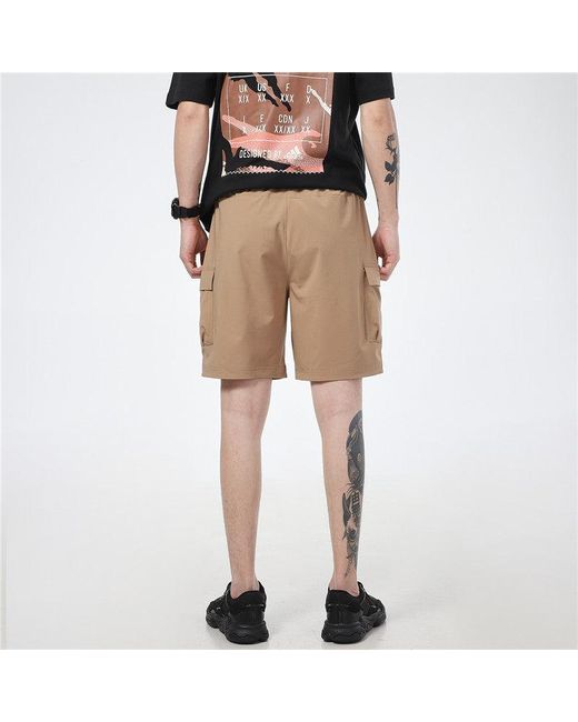 Adidas Natural Neo Casual Sports Woven Cargo Shorts for men