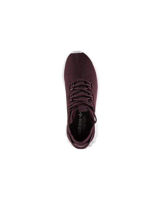 Adidas Brown Tubular Doom Sock Primeknit 'Burgundy' for men