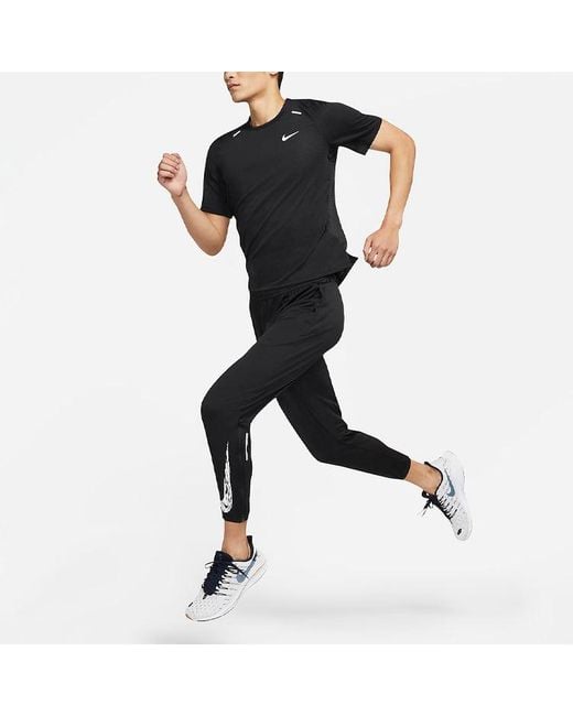 Nike Gray Essential Wild Quick-Drying Print Knit Running Sports Pants for men
