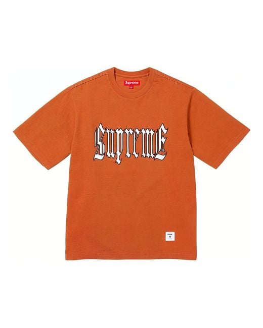 Supreme Orange Old English S/S T-Shirt for men