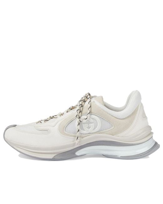 Gucci White Run Sneaker Suede' for men