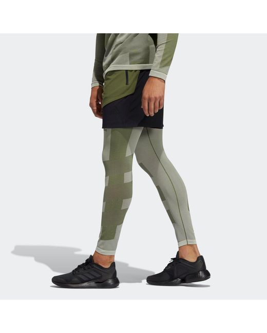 Adidas Green Stu Tech Short Training Sports Colorblock Shorts for men