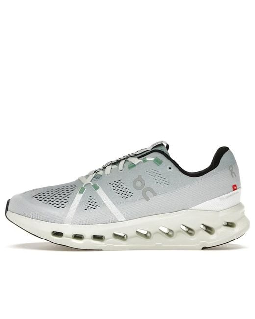 On Shoes White Cloudsurfer 'Mineral Aloe' for men