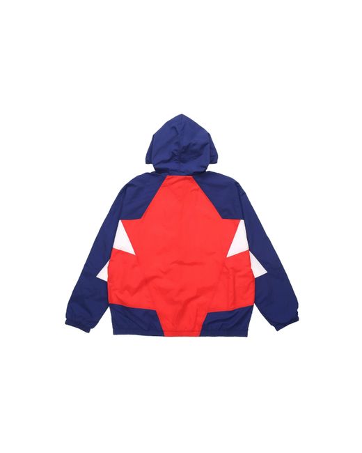 Nike Sportswear Heritage Windrunner Splicing Hooded Woven Logo Jacket Redblue for men