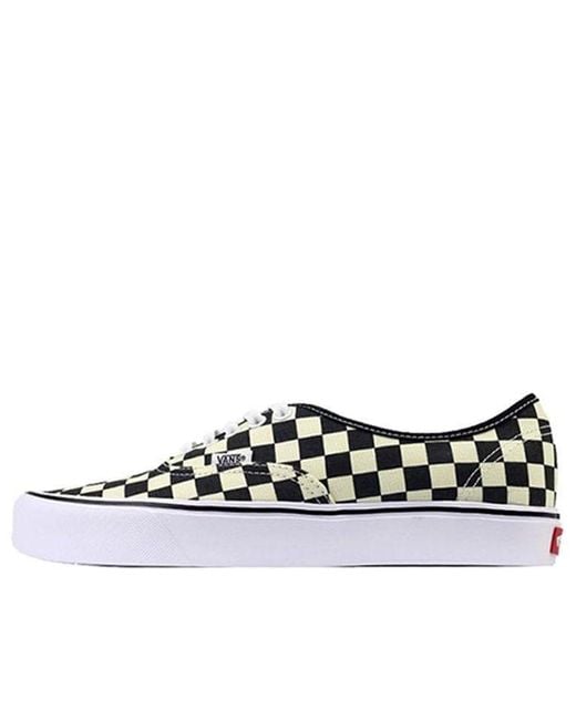 Vans White Authentic Lite 'Checkerboard for men