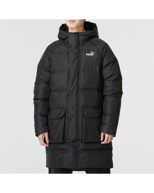 PUMA Black Das Long Down Jacket for men