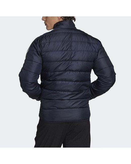 Adidas Blue Ess Down Logo Print, Warm, Casual Down Jacket Legendary Ink for men