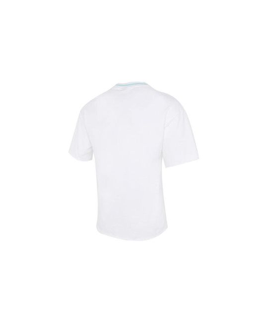 PUMA White Logo Loose Sports Round Neck Short Sleeve for men