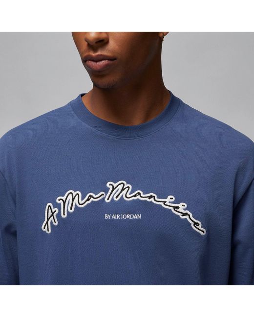 Nike Blue X A Ma Maniere T-Shirt Aisa Sizing 'Mystic' for men