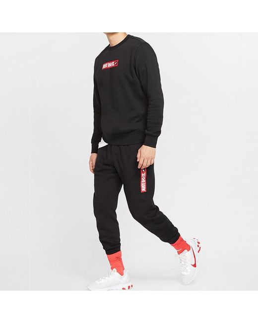 Nike Blue Sports Fleece Lined Knit Bundle Feet Casual Long Pants for men