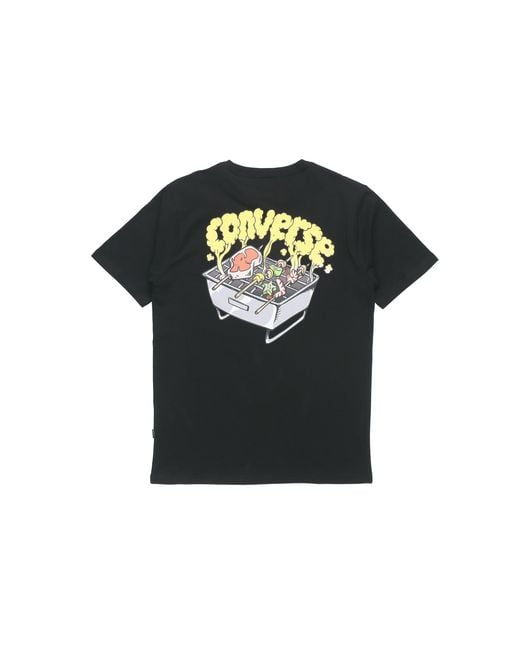 Converse Black Pattern Casual Sports Short Sleeve for men