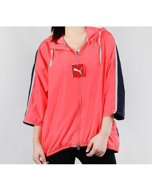 PUMA Red (Wmns) Sports Hooded Jacket