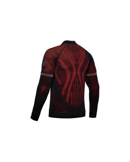Under Armour Red Intelliknit 2.0 Stripe Running Long Sleeves for men
