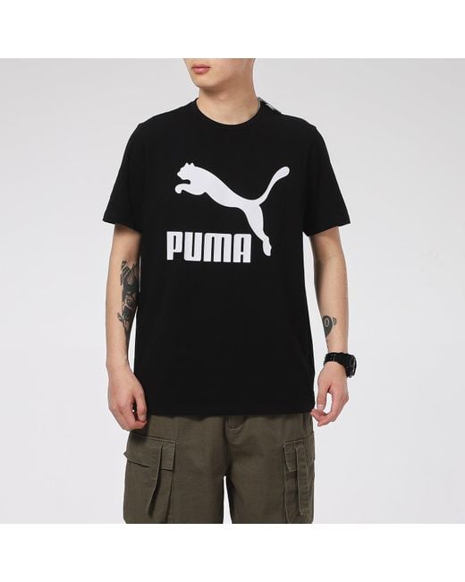 PUMA Black Classics Logo T-Shirt for men