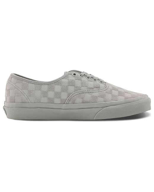 Vans Gray Authentic 'Mono Checkerboard' for men