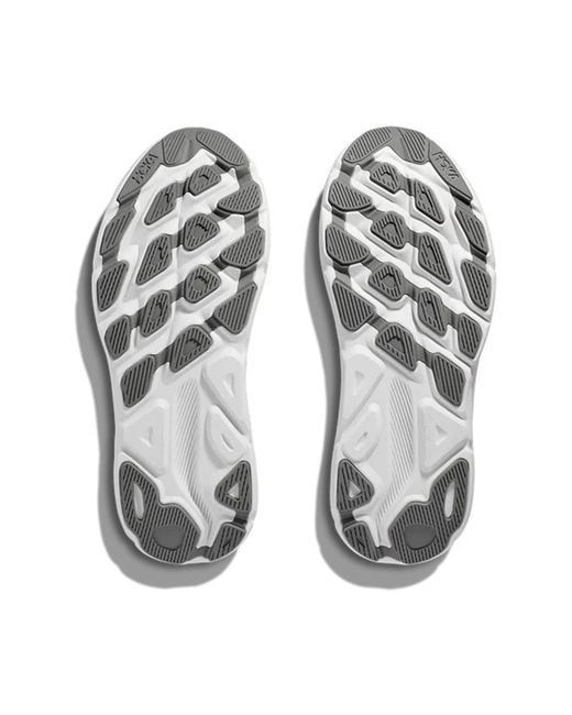 Hoka One One Gray Clifton 9 2E Wide 'Harbor Mist' for men