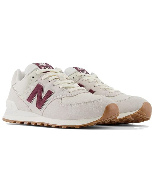 New Balance Pink 574 'Bone Burgundy' for men
