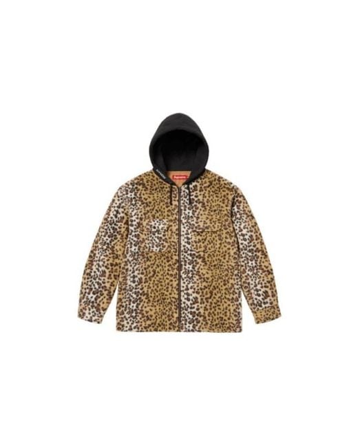 Supreme Brown Fw23 Fw23 Week11 Fleece Zip Up Hoodie for men