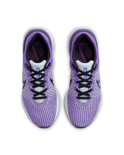 Nike Purple React Infinity Run Flyknit 3 'Pure Platinum Psychic' for men