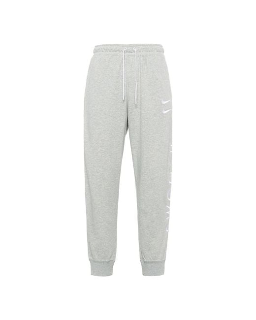 Nike Gray Sportswear Swoosh Logo Slim Fit Bundle Feet Sports Long Pants for men