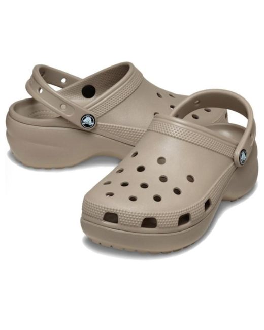 CROCSTM Brown (Wmns) Classic Plaform Clog 'Taupe'