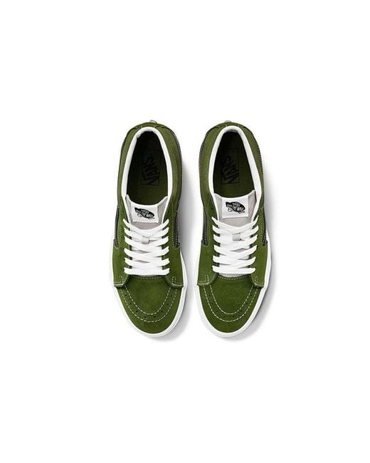 Vans Green Sk8-Mid Low Top Skate Shoes Dark for men
