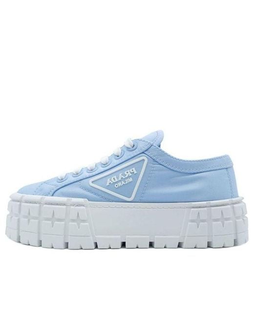 Prada Blue (Wmns) Double Wheel Re-Nylon Gabardine Sneakers