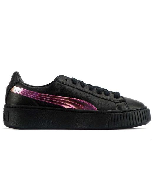 PUMA Black (Wmns) Basket Platform