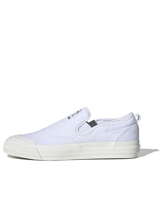 Adidas White Nizza Rf Slip-On 'Triple' for men
