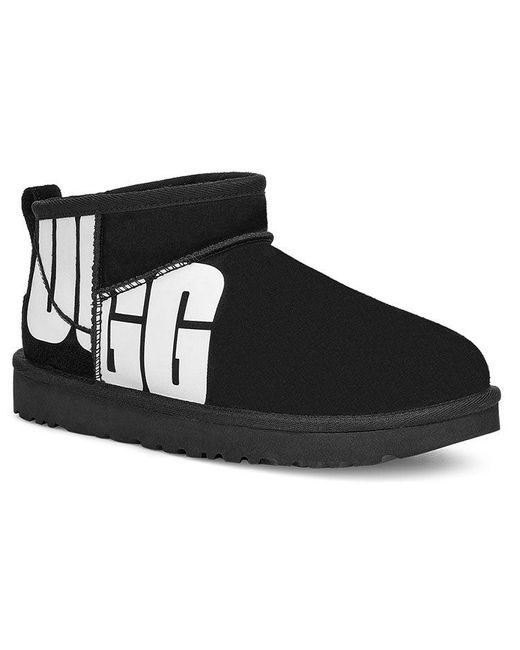 Ugg Black (Wmns) Classic Ultra Mini Broken Logo