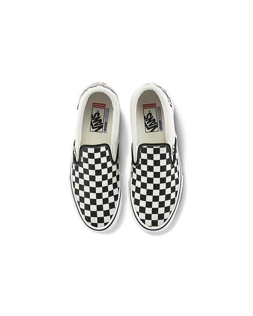 Vans White Skate Slip-On 'Checkerboard for men