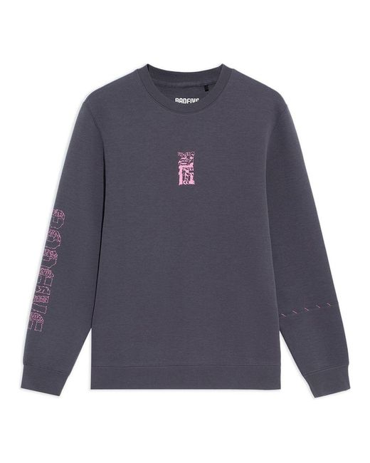 Li-ning Blue Badfive Graphic Sweatshirt for men