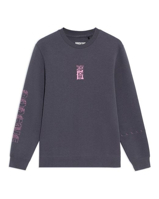 Li-ning Blue Badfive Graphic Sweatshirt for men