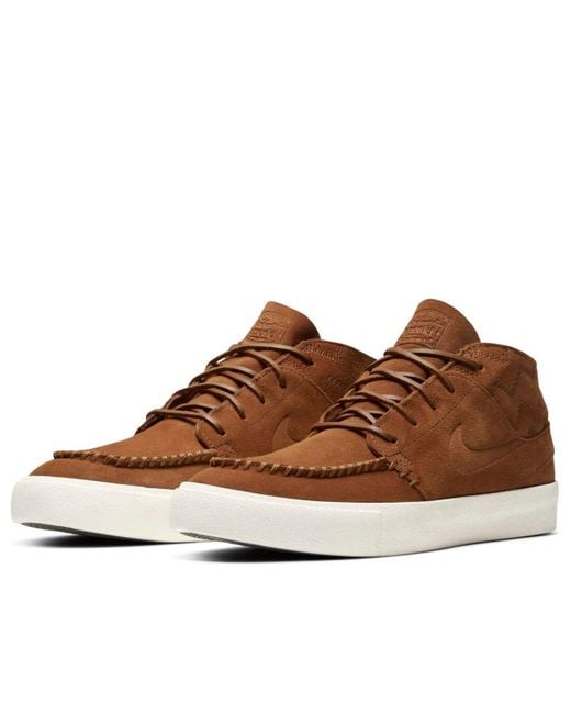 Nike Brown Zoom Stefan Janoski Mid Crafted Sb 'Light British Tan' for men