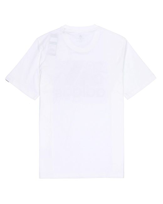Adidas White M Ddlbmb L T Graffiti Printing Logo Sports Short Sleeve for men