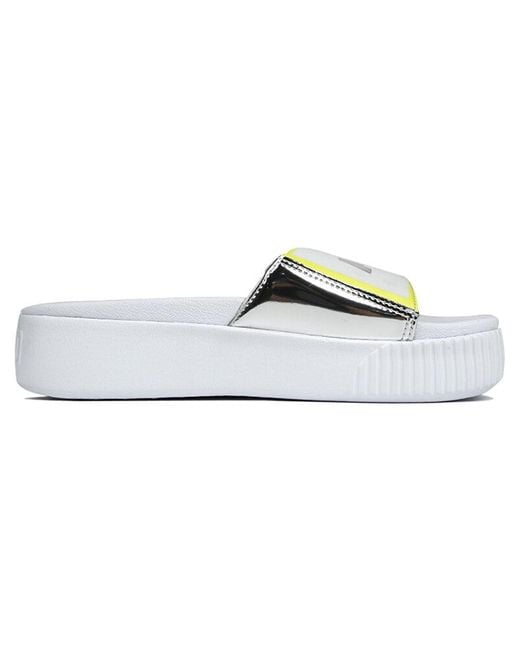 PUMA White (Wmns) Platform Slide Tz