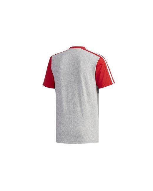 Adidas Red M Ess Cb Tee Logo Tee for men