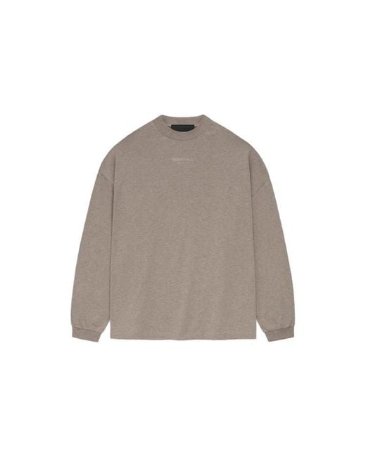 Fear Of God Gray Fw23 Long Sleeve Tee 'Core Heather' for men