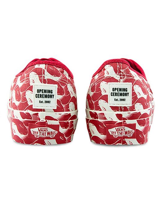 Vans Red Opening Ceremony X Authentic 'Snake Checker' for men