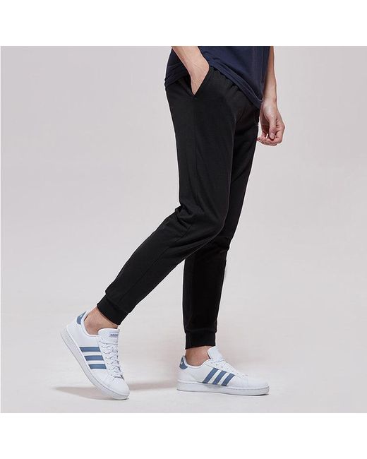 Adidas Black Neo Ce Lgtwght Tp Small Logo Sports Pants for men