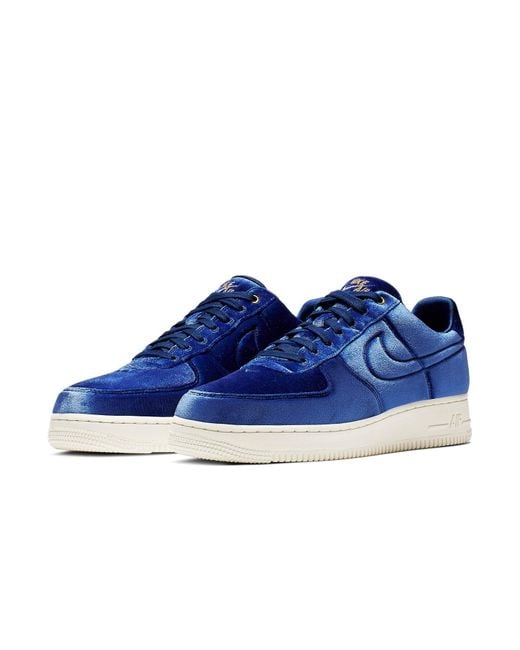 Nike Blue Air Force 1 Low '07 Premium Velour' for men