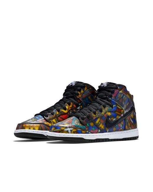 Nike Blue X Concepts Sb Dunk High 'Stained Glass' for men