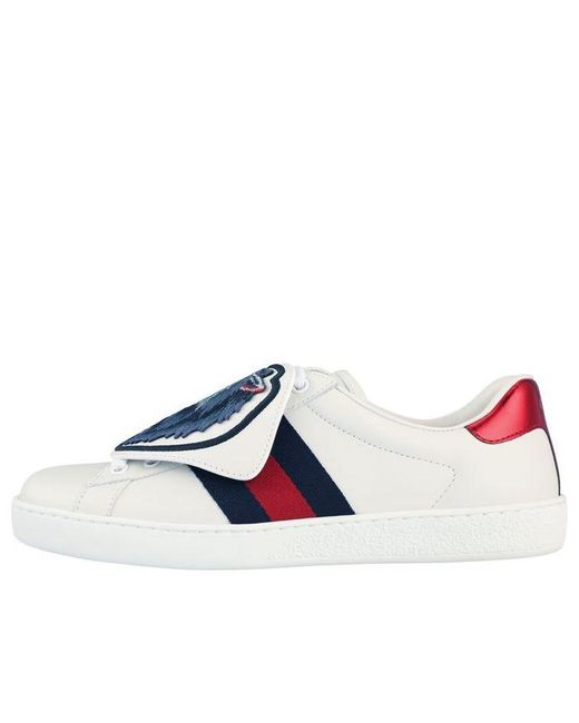 Gucci Blue Ace Sneakers With Removable Wolf Patches for men