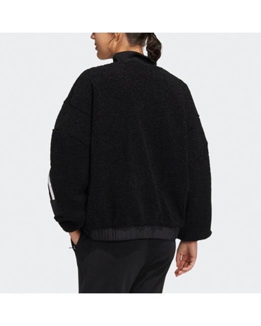Adidas Black (Wmns) Contrasting Colors Stripe Jacket