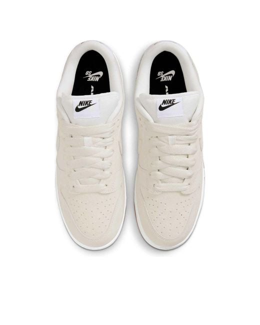 Nike White Sb Dunk Low Pro B 'Pale Ivory' for men