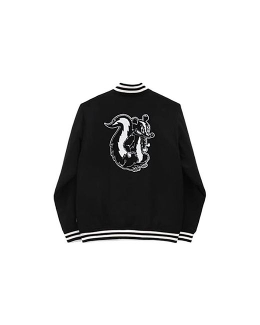 Vans Black Checkerboard Research Varsity Jacket for men