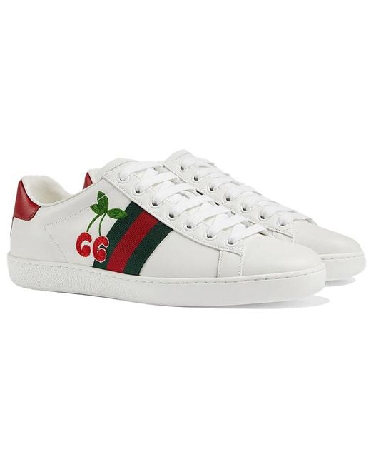 Gucci White (Wmns) Ace Gg 'Cherry'