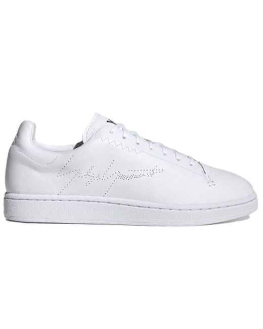 Adidas White Y-3 Yohji Court Shoes for men
