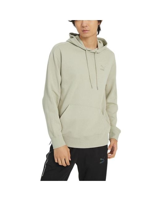 PUMA Gray Classics Relaxed Hoodie for men
