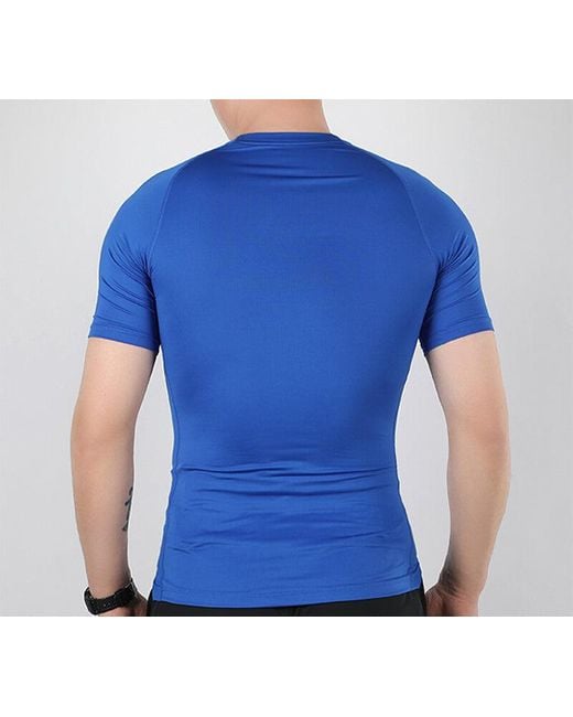 Nike Blue Pro Training Tight Short Sleeve T-Shirt for men